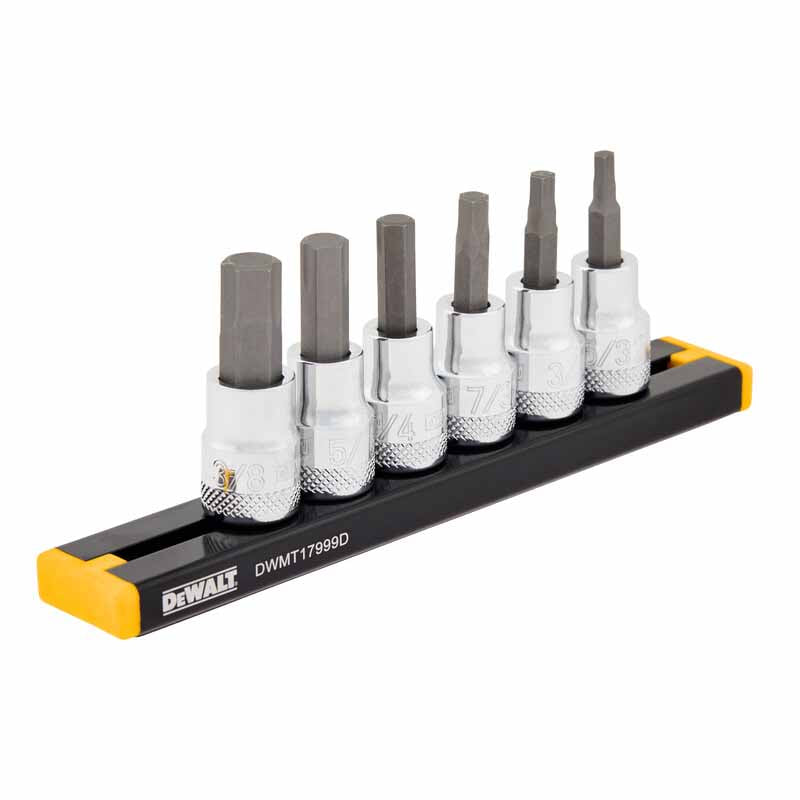 DeWalt DWMT17000 6 pc. 3/8" Drive 5/32"-3/8" SAE Hex Socket Set - 3