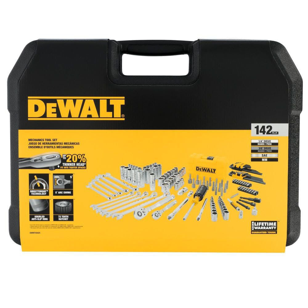 DeWalt DWMT45425 142-Piece 1/4-in. and 3/8-in. Drive Mechanics Tool Set - 4