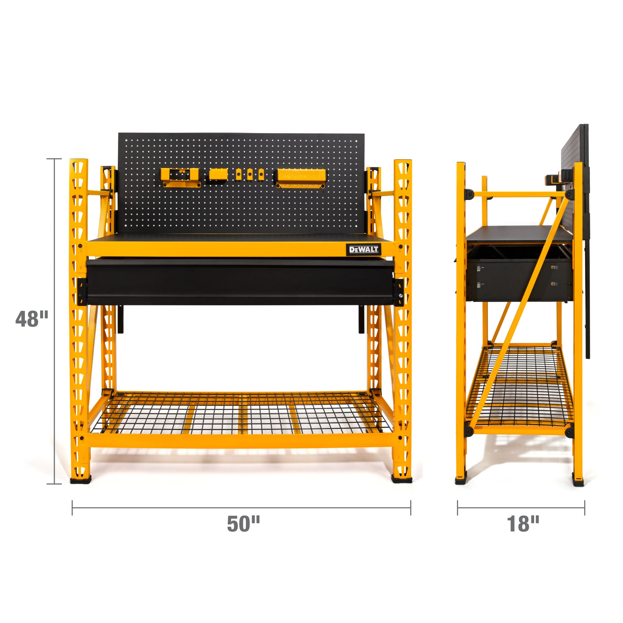 DeWalt 41631 DXST3000WB 2-Shelf Industrial 4-Foot Storage Rack Work Station Kit - 9