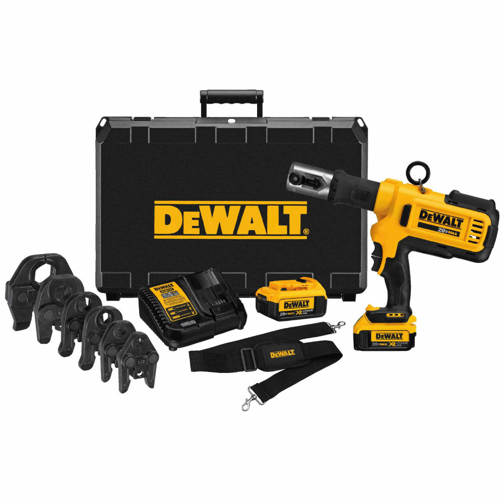 DeWalt DCE200M2K 20V MAX Copper Pipe Crimp Tool Kit with 1/2" - 2" Jaws