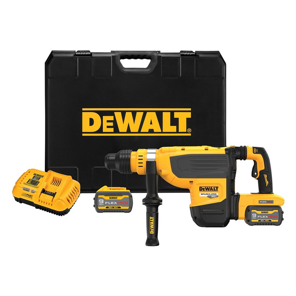 DeWalt DCH735X2 60V MAX Brushless Lithium-Ion 1-7/8 in. Cordless SDS MAX Combination Rotary Hammer Kit with 2 Batteries (9 Ah)