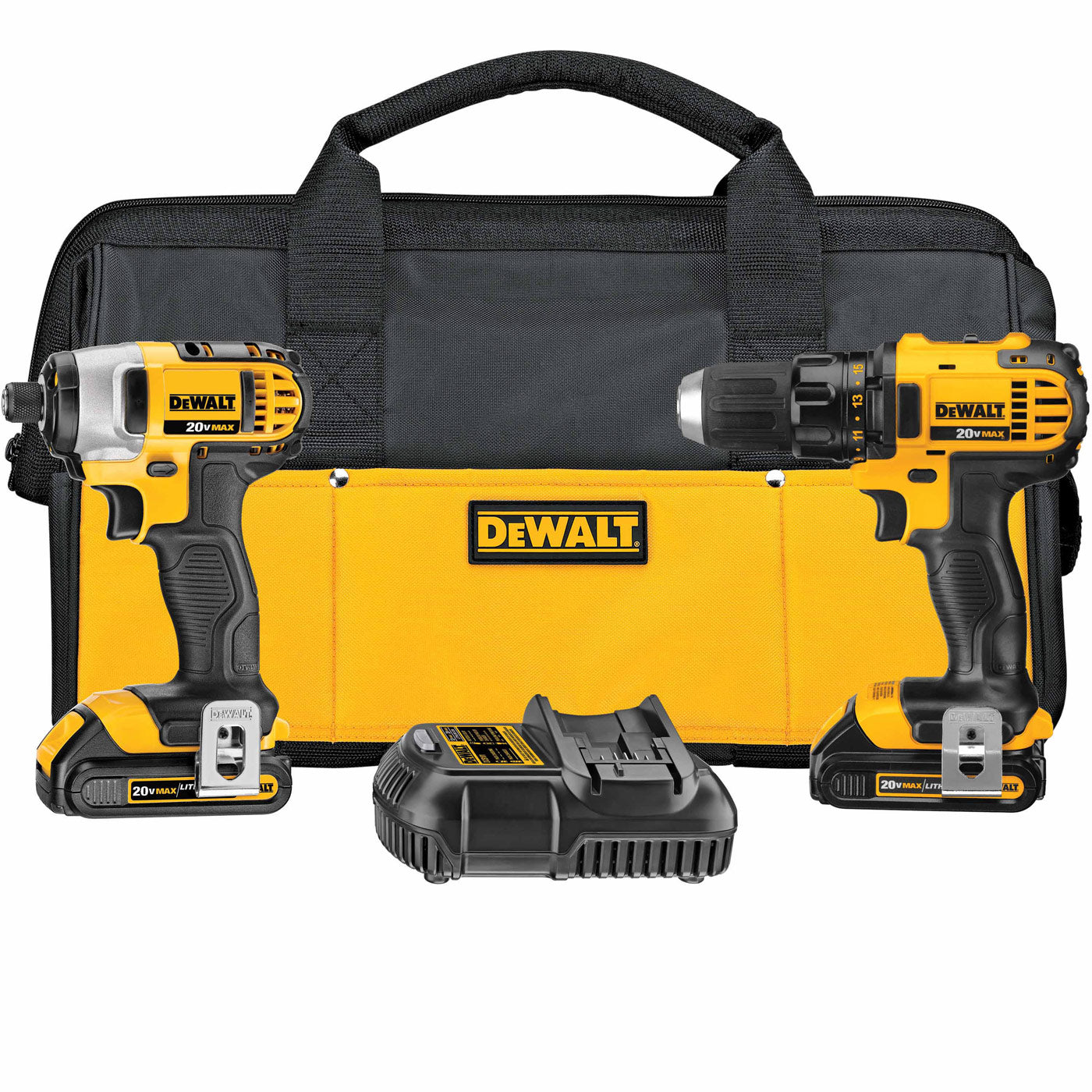 DeWalt DCK280C2 20V MAX Li-Ion Compact Drill & Impact Combo Kit (1.5 Ah)