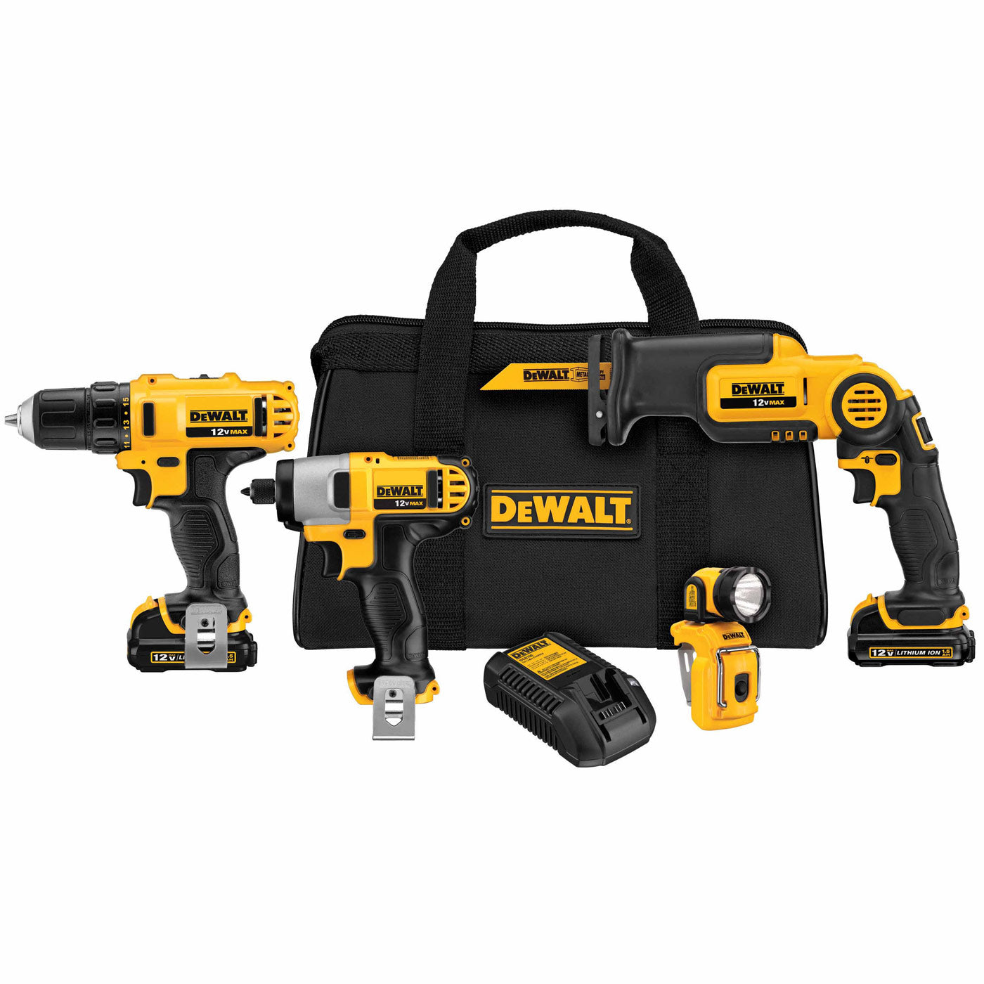 DeWalt DCK413S2 12V MAX Li-Ion 4-Tool Combo Kit