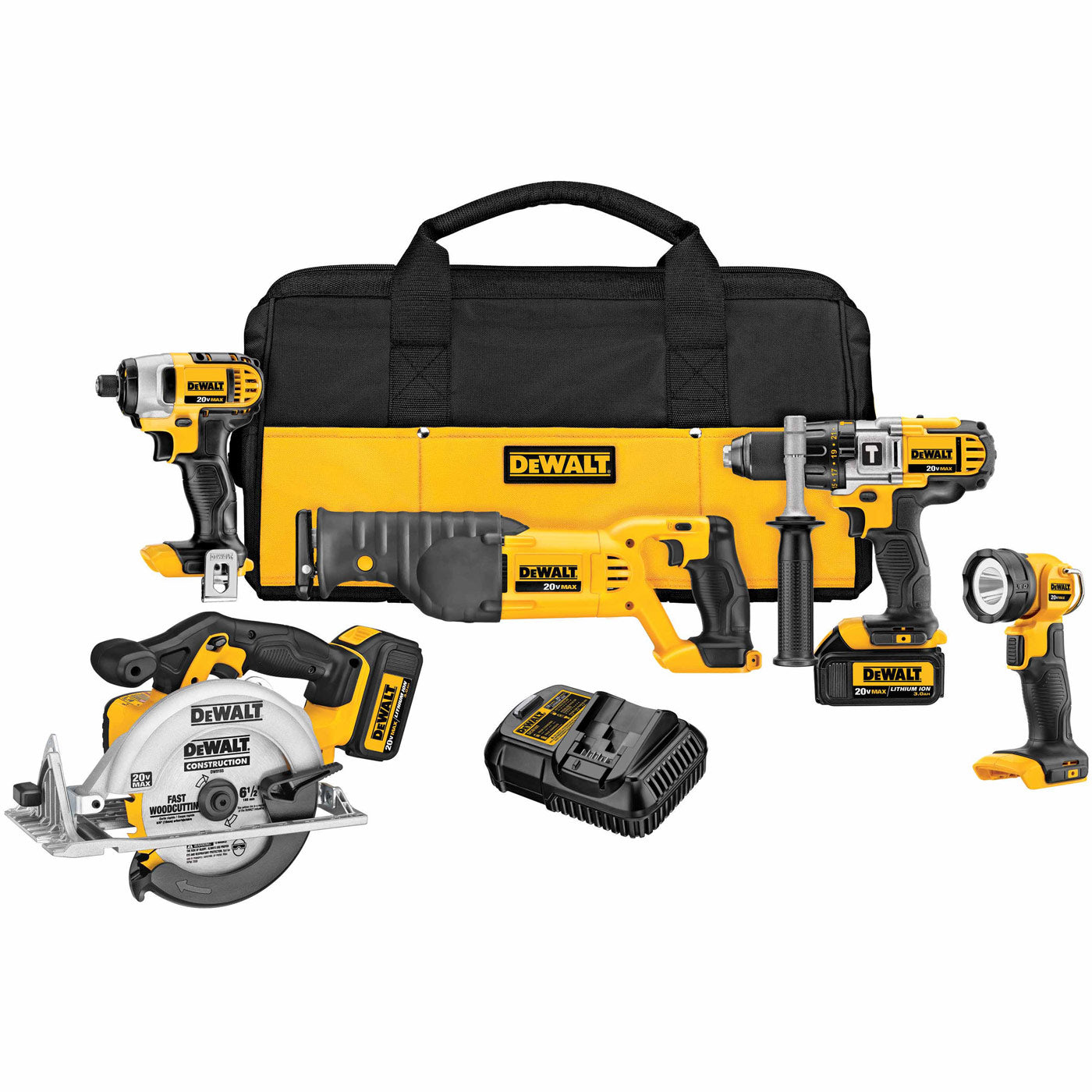 DeWalt DCK592L2 20V MAX Premium 5-Tool Combo Kit