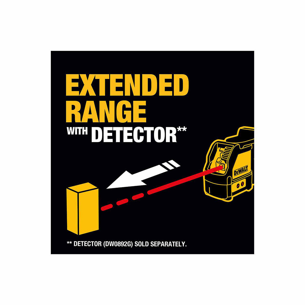 DeWalt DW088K Self Leveling Horizontal/Vertical Cross Line Laser Level - 8