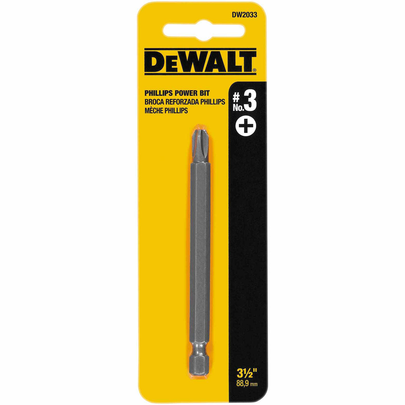 DeWalt DW2033 #3 Phillips 3-1/2" Power Bits