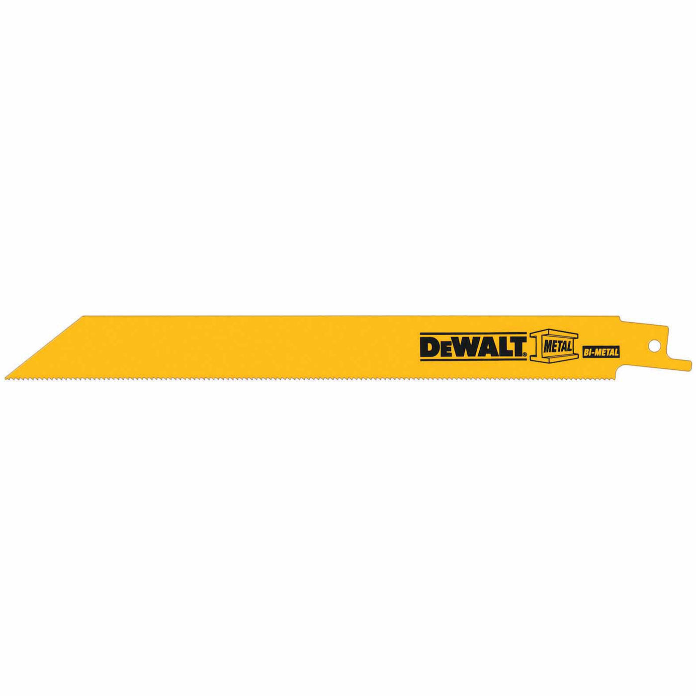 DeWalt DW4821B 8" 18 TPI Straight Back Bi-Metal Reciprocating Saw Blade, Metal Cutting