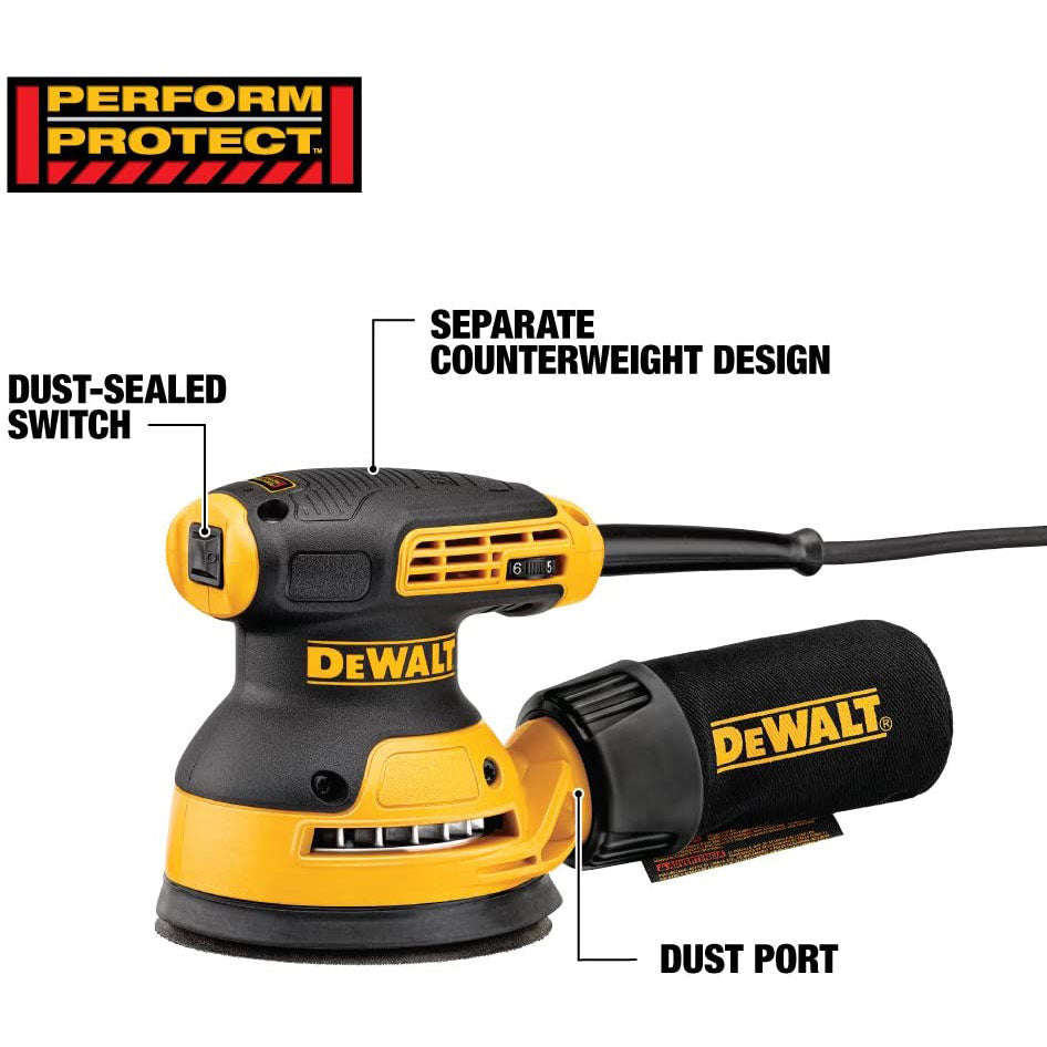 DeWalt DWE6423 5" Variable Speed Random Orbit Sander - 4