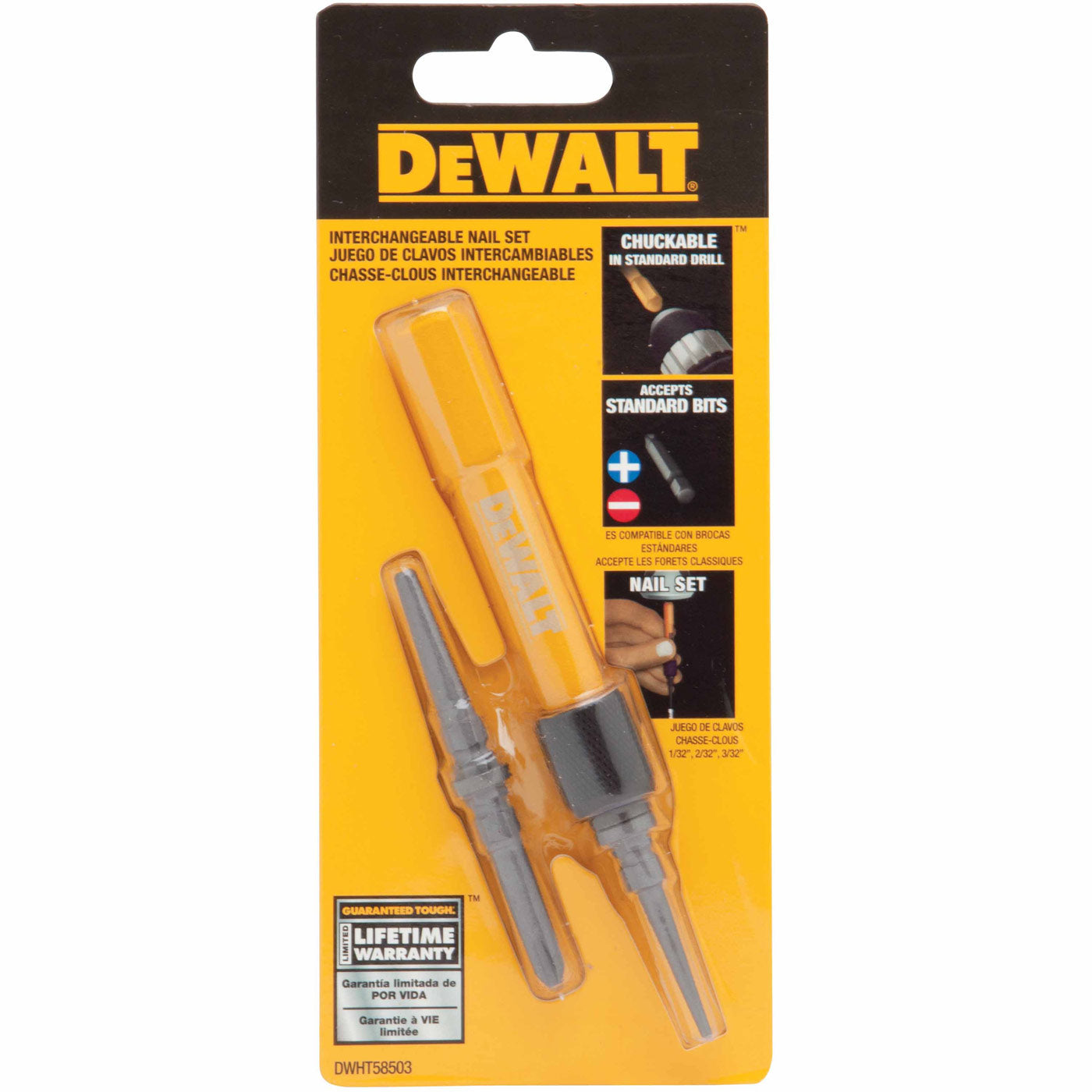 DeWalt DWHT58503 Interchangeable Nail Set - 6