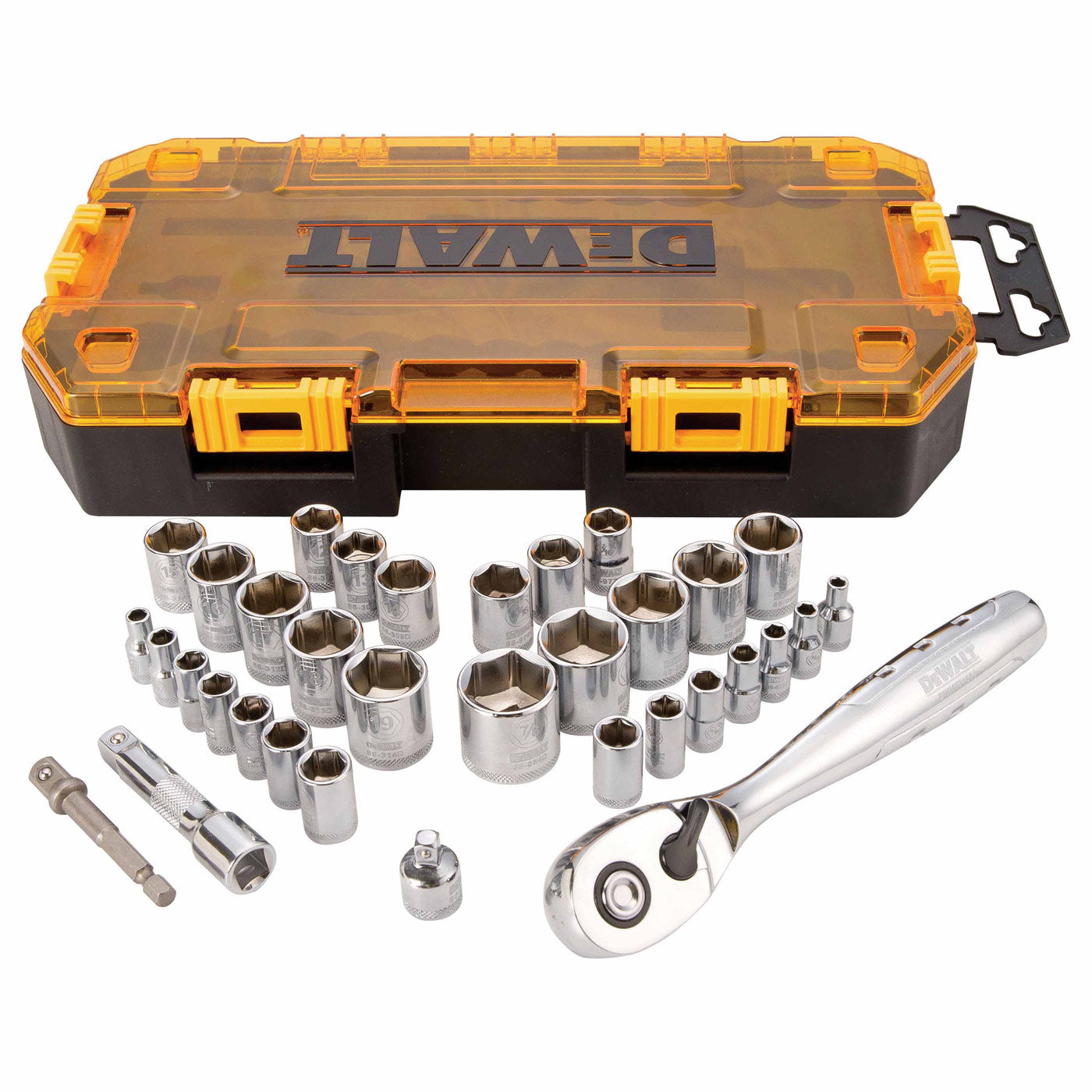 Dewalt DWMT73804 34 Piece 1/4" & 3/8" Drive Socket Set