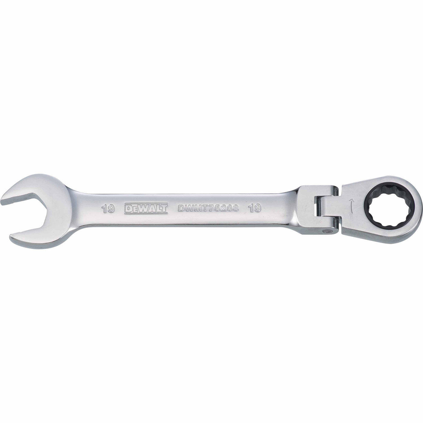 Dewalt DWMT75208OSP Mechanics Flat Head Ratcheting Combination Wrench 19 MM